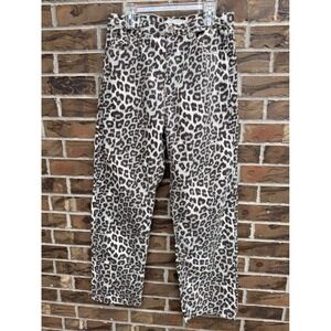 BDG Urban Outfitters Leopard‎ Print Skate Fit Jeans High Rise Straight Leg 32